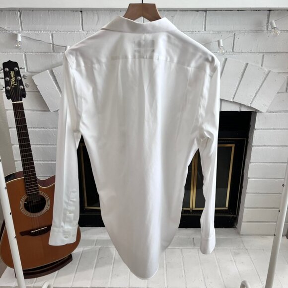 Nordstrom Men's Shop Trim Fit Wrinkle Free White Dress Button Ups Long Sleeve - Picture 2 of 5